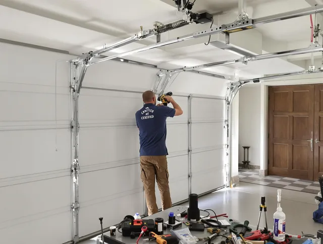 Largo Garage Door Repair certified technician performing precision garage door repair in Largo