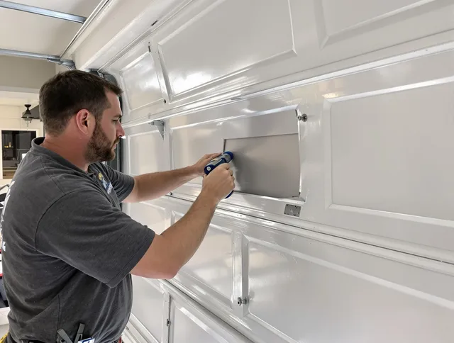 Garage door panel repair by Largo Garage Door Repair in Largo